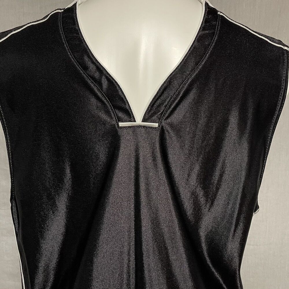 Alleson Athletic Mens Tank Top Basketball Sports Workout Black White Size M